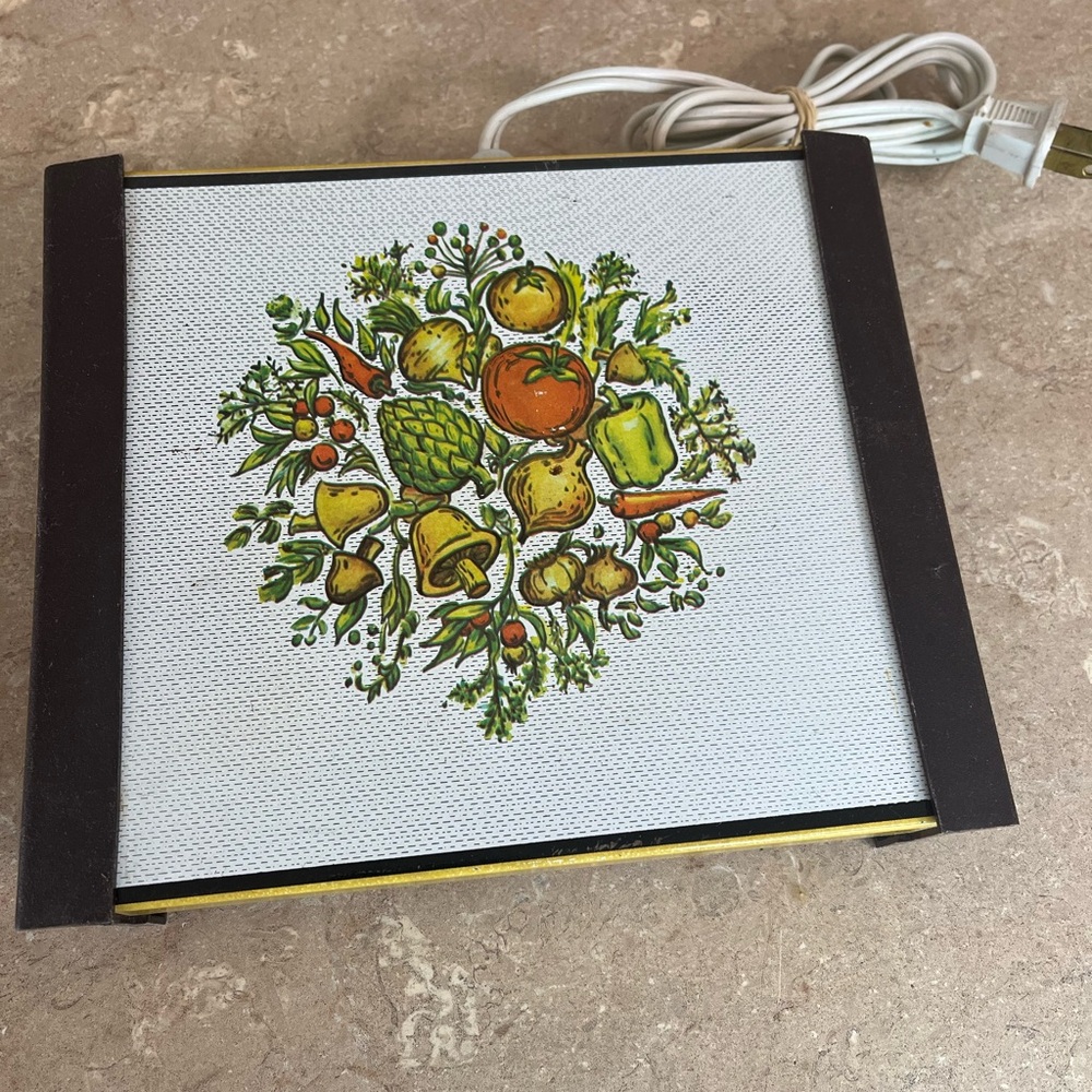 Vintage Spice of Life Warm-O-Tray Food Warmer